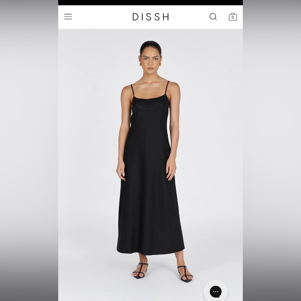 NWT black linen Dissh dress